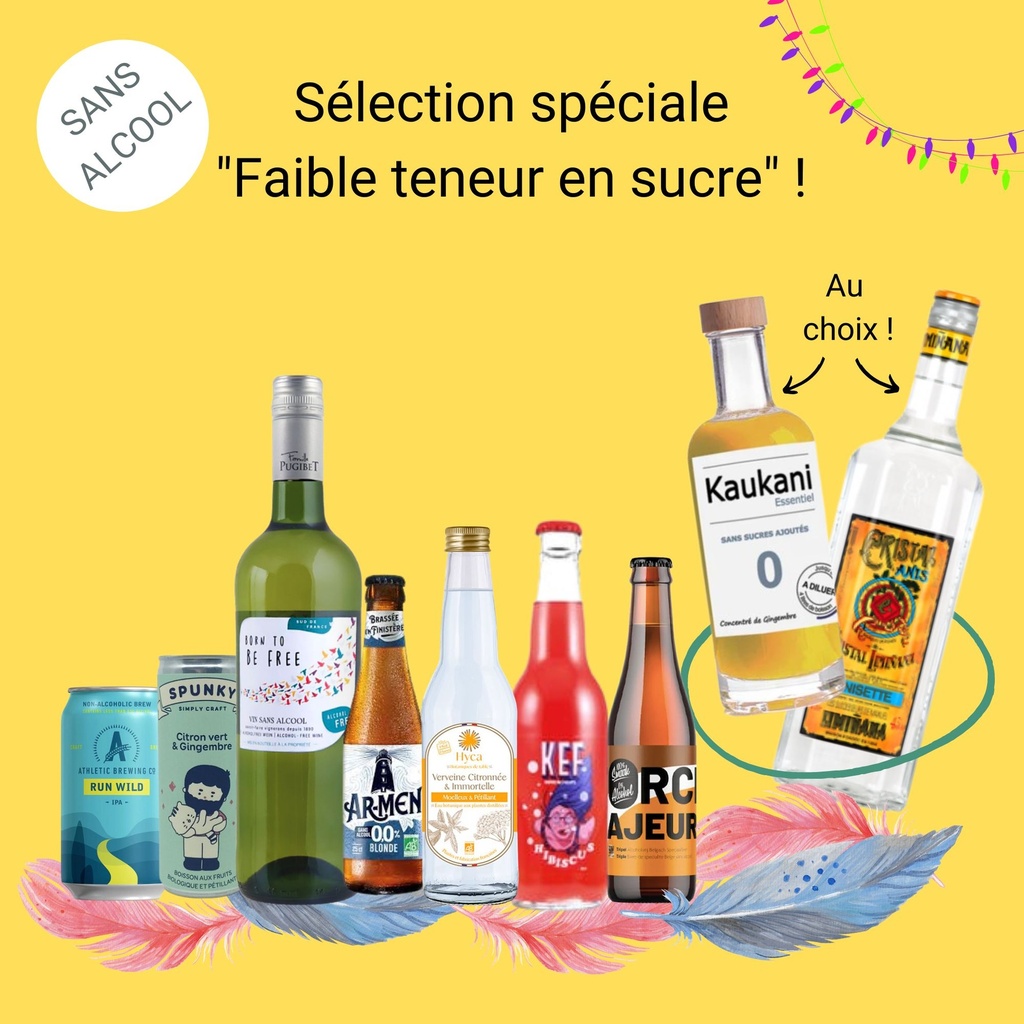 Sélection spéciale "Sans Alcool & à FAIBLE TENEUR EN SUCRE" !