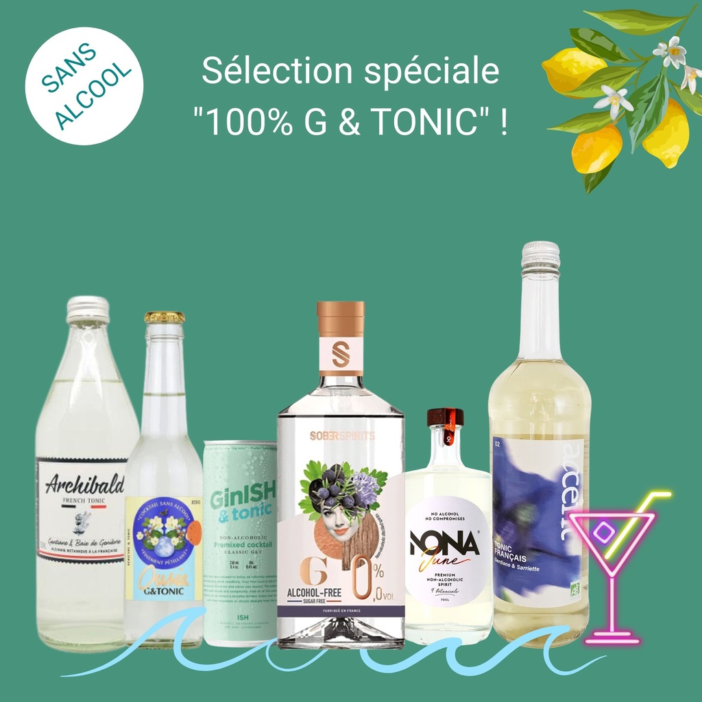 "Gin sans alcool" - Sélection spéciale "100% G & TONIC sans alcool" !