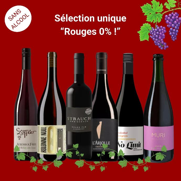 Sélection "vin sans alcool" : vins rouges désalcoolisés