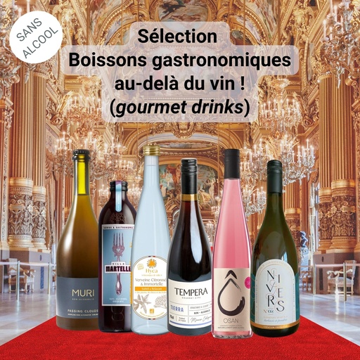 Coffret "boissons gastronomiques / au-delà du vin" (gourmet drinks)