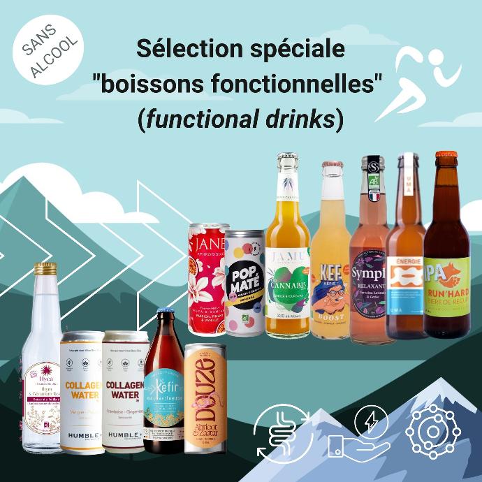 Sélection spéciale "boissons fonctionnelles" (functional drinks)