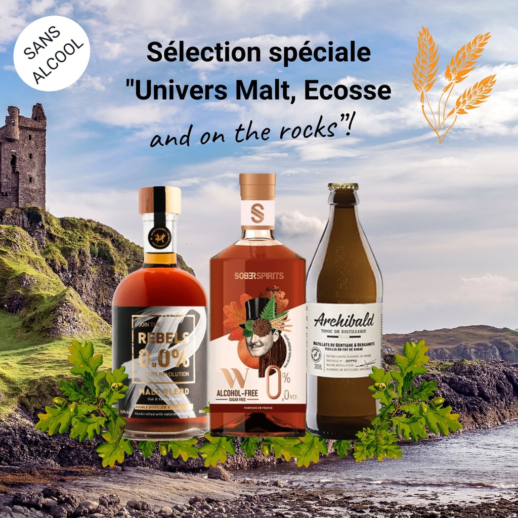 "Whisky sans alcool" - Sélection spéciale "Univers Malt, Ecosse and on the rocks" !