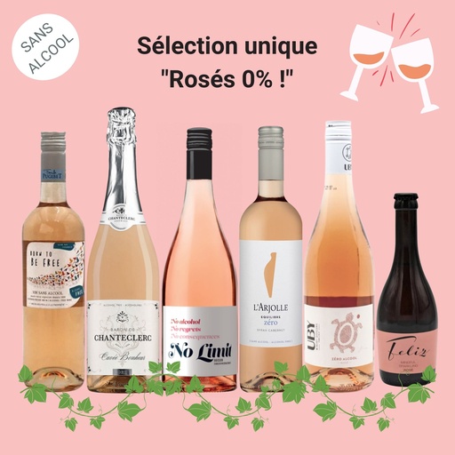 [Coffret_Rosés0] Sélection de "vin sans alcool" : le meilleur du "rosé sans alcool"