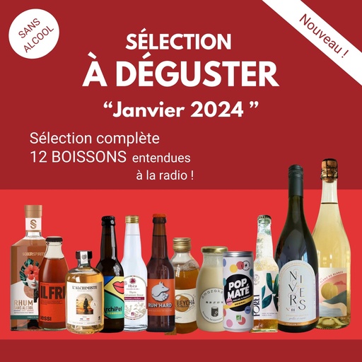 [Coffret_OnVaDegusterComplete] Sélection à déguster "Janvier 2024" ! (sélection complète 12 boissons )
